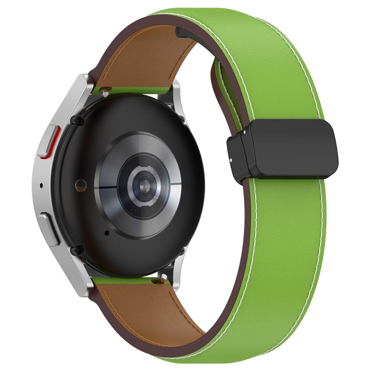 Vildt Godt Ægte Læder Universal Rem passer til Samsung Smartwatch - Grøn#serie_4