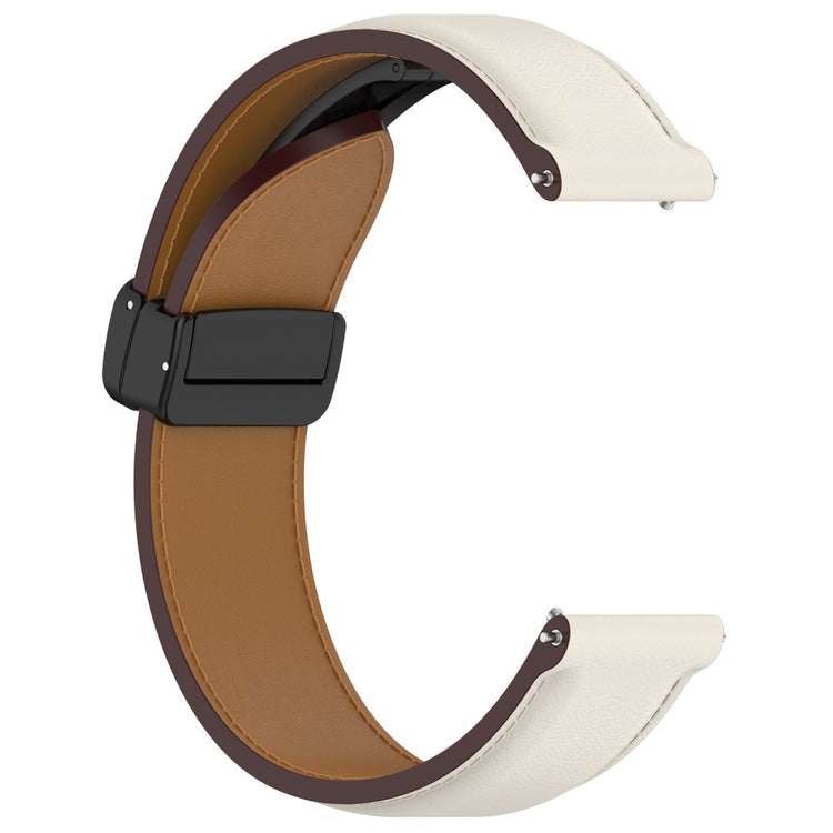 Vildt Godt Ægte Læder Universal Rem passer til Samsung Smartwatch - Hvid#serie_5
