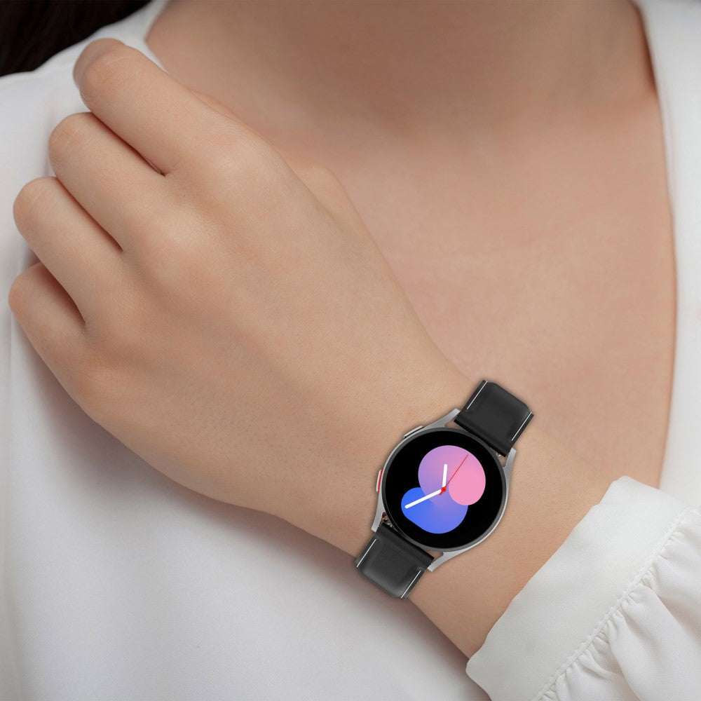 Vildt Godt Ægte Læder Universal Rem passer til Samsung Smartwatch - Blå#serie_6