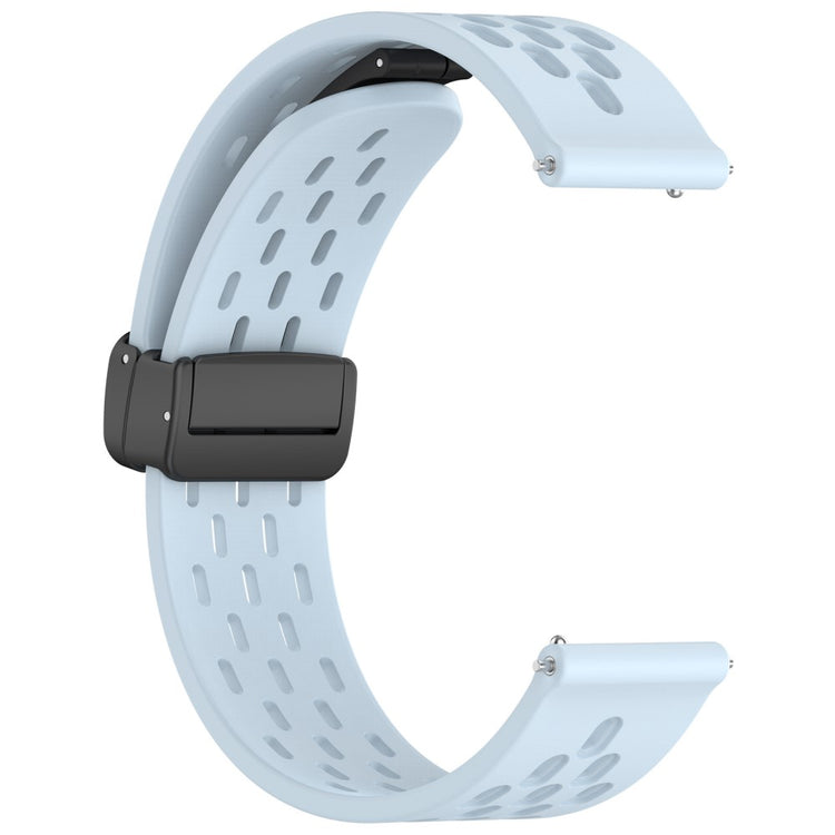 Helt Vildt Cool Metal Og Silikone Universal Rem passer til Smartwatch - Blå#serie_10