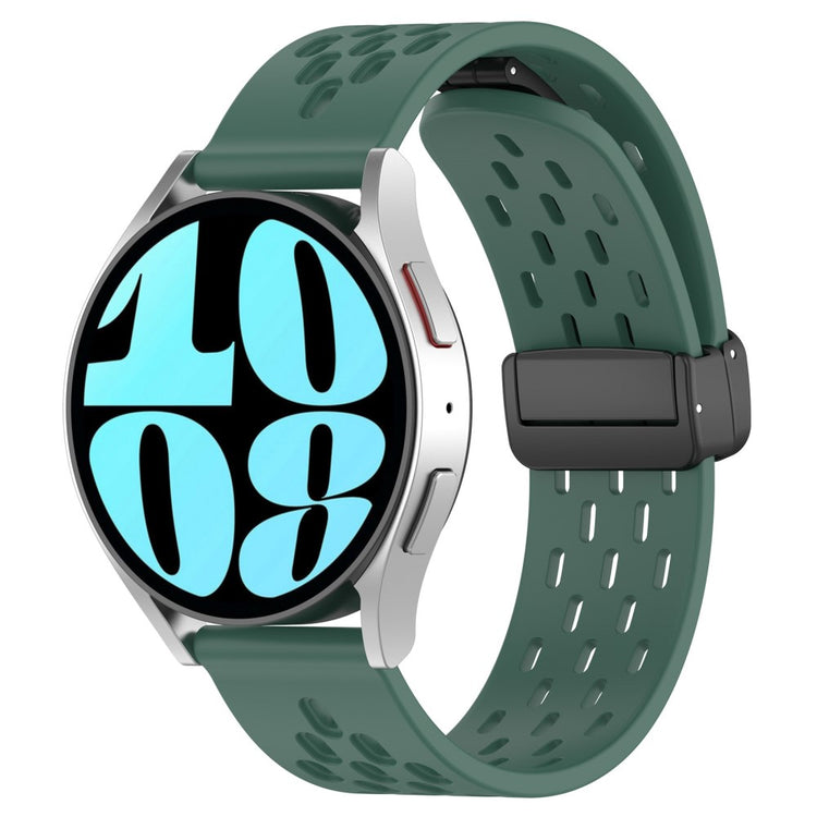 Helt Vildt Cool Metal Og Silikone Universal Rem passer til Smartwatch - Grøn#serie_11