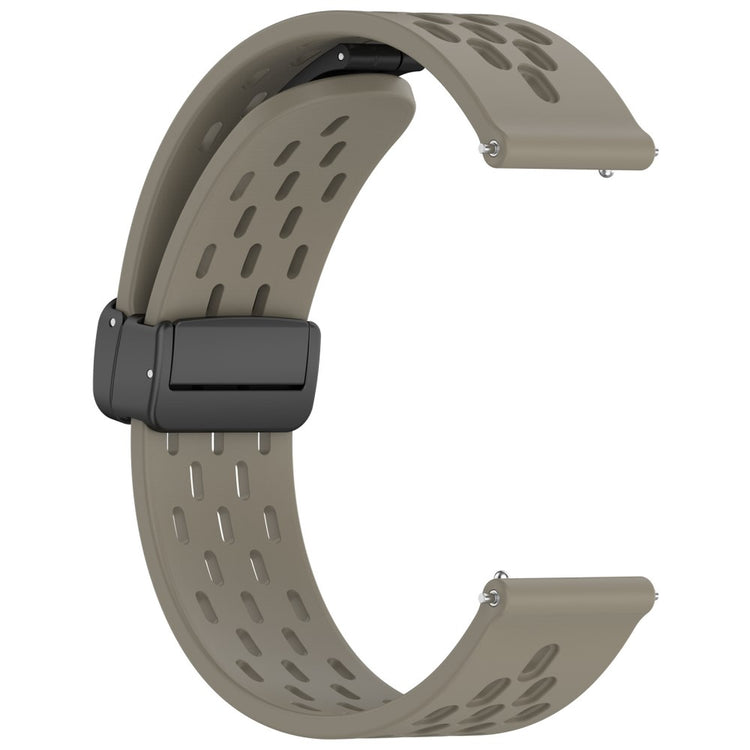 Helt Vildt Cool Metal Og Silikone Universal Rem passer til Smartwatch - Sølv#serie_13
