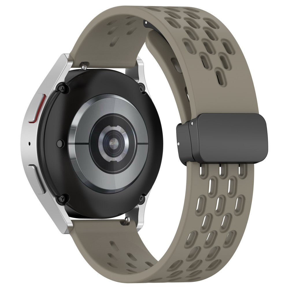 Helt Vildt Cool Metal Og Silikone Universal Rem passer til Smartwatch - Sølv#serie_13