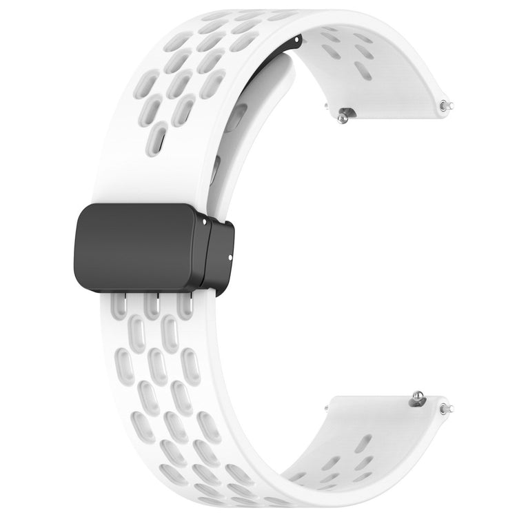 Helt Vildt Cool Metal Og Silikone Universal Rem passer til Smartwatch - Hvid#serie_2