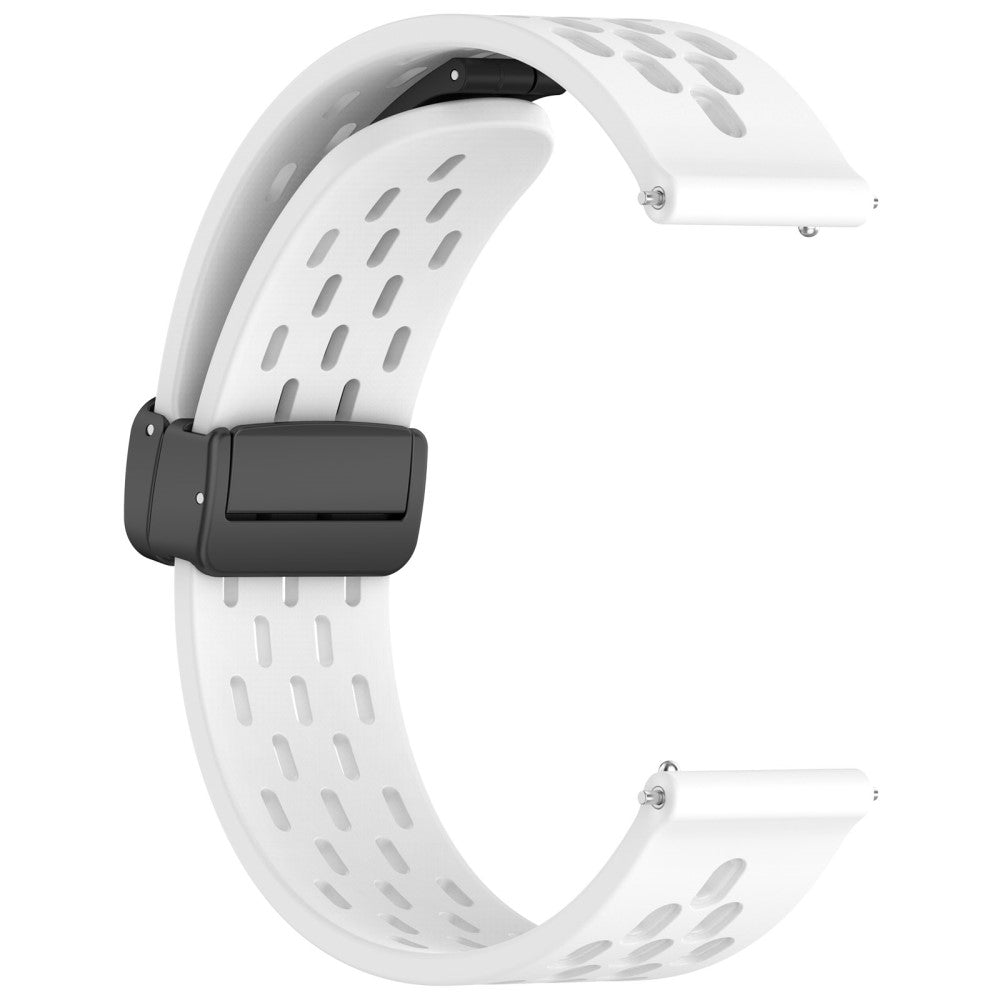 Helt Vildt Cool Metal Og Silikone Universal Rem passer til Smartwatch - Hvid#serie_2