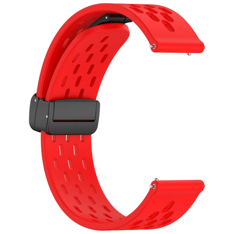 Helt Vildt Cool Metal Og Silikone Universal Rem passer til Smartwatch - Rød#serie_5