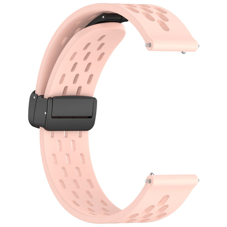 Helt Vildt Cool Metal Og Silikone Universal Rem passer til Smartwatch - Pink#serie_8
