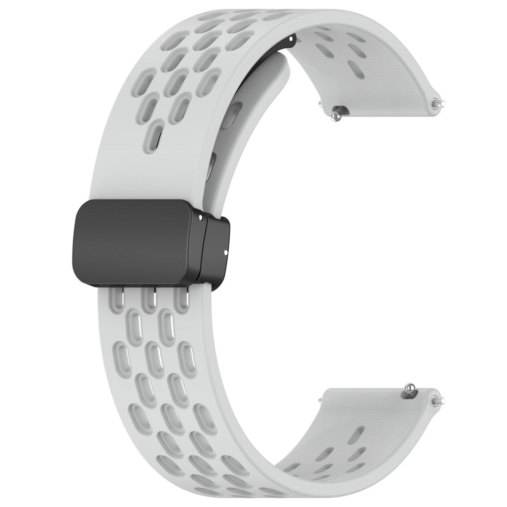Helt Vildt Cool Metal Og Silikone Universal Rem passer til Smartwatch - Sølv#serie_9