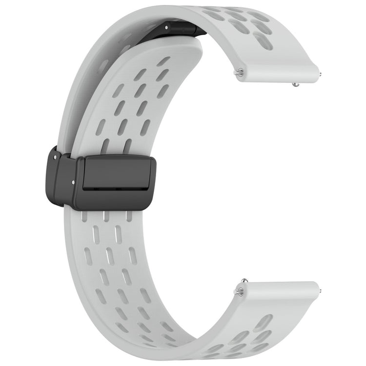 Helt Vildt Cool Metal Og Silikone Universal Rem passer til Smartwatch - Sølv#serie_9