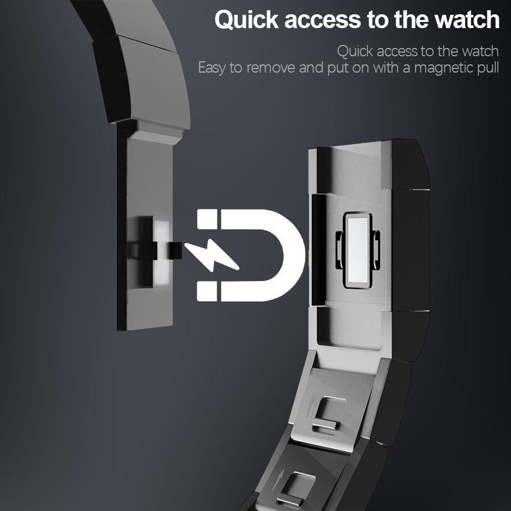 Skøn Metal Universal Rem passer til Samsung Smartwatch - Sort#serie_1
