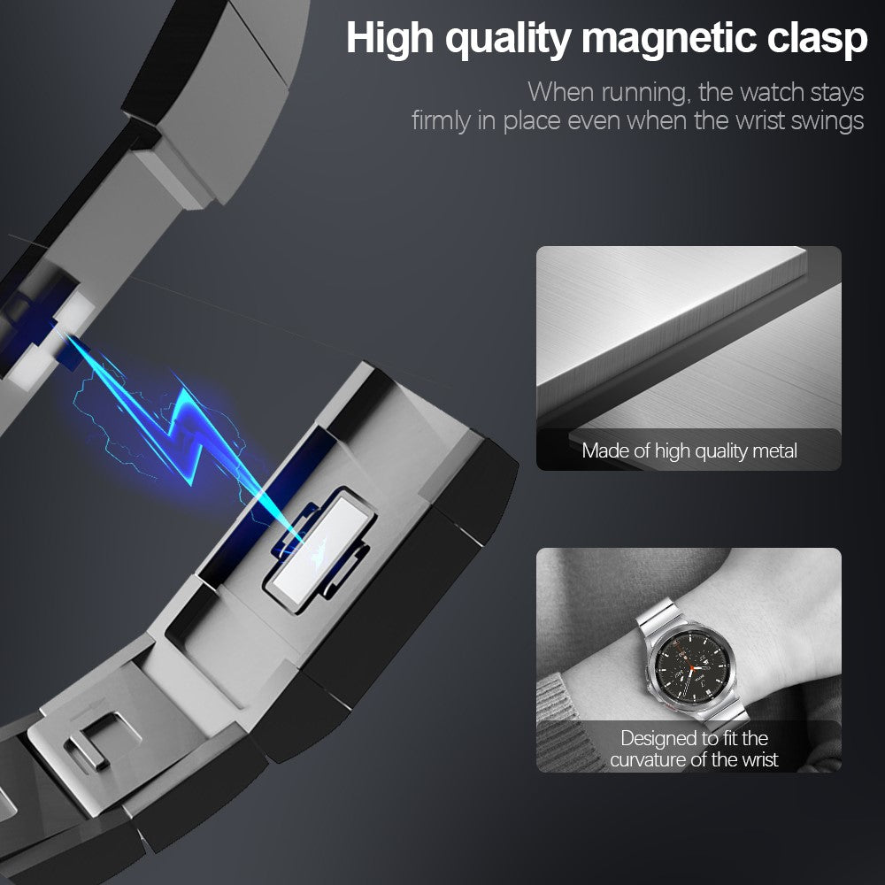 Skøn Metal Universal Rem passer til Samsung Smartwatch - Sølv#serie_3