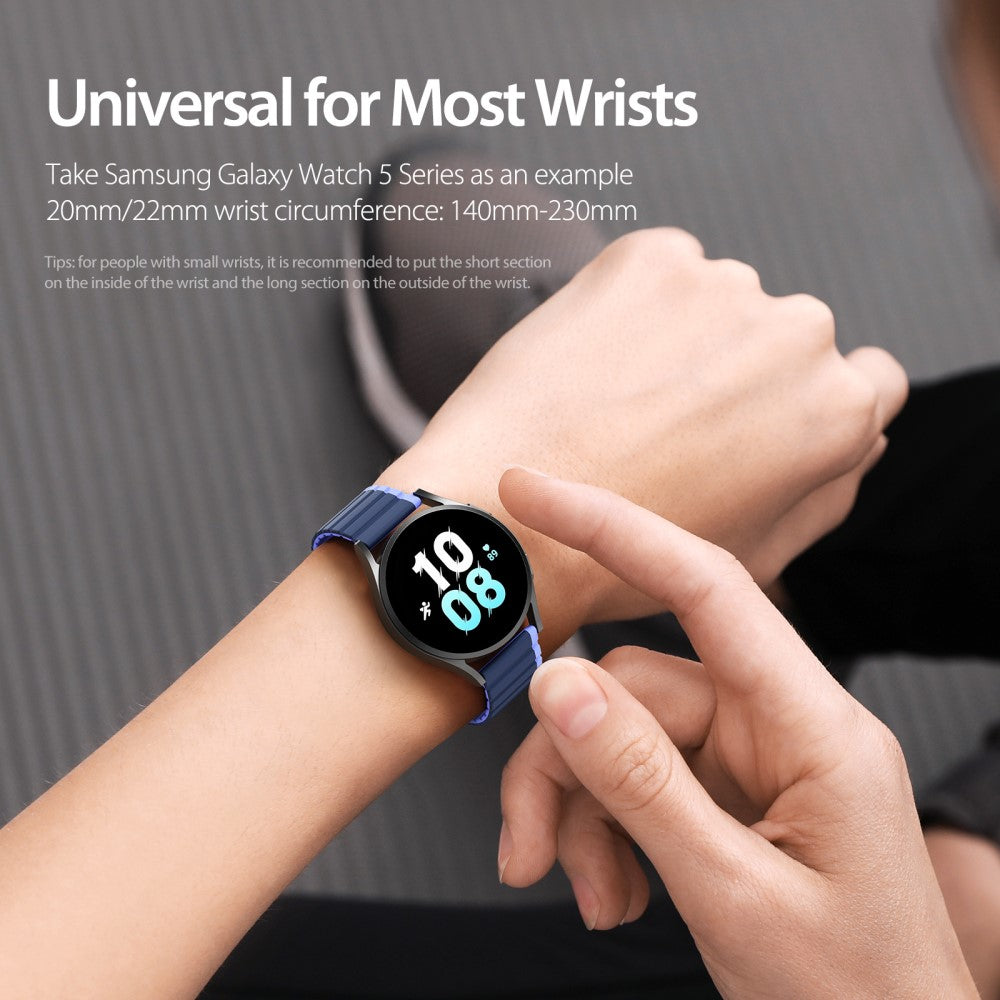 Fremragende Silikone Universal Rem passer til Smartwatch - Blå#serie_3