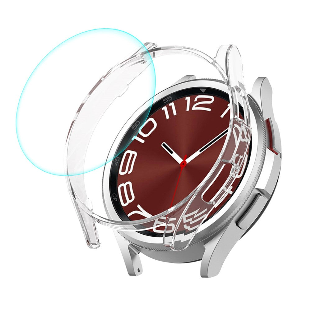 HAT PRINCE electroplated cover with tempered glass for Samsung Galaxy Watch 6 Classic (47mm) - Transparent#serie_4