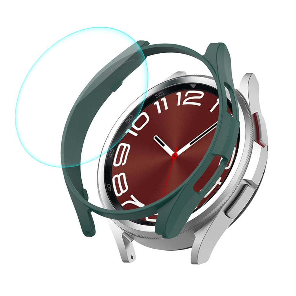 HAT PRINCE electroplated cover with tempered glass for Samsung Galaxy Watch 6 Classic (47mm) - Blackish Green#serie_6