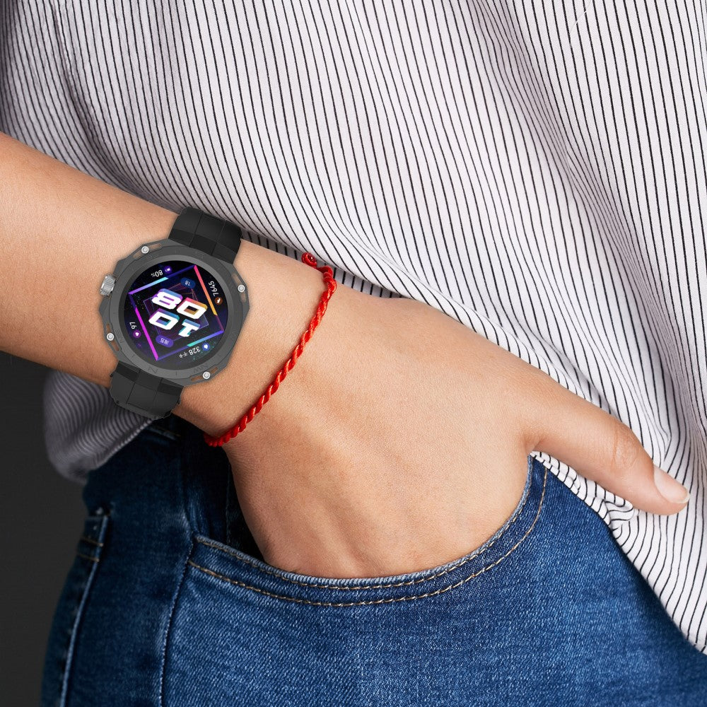Rigtigt Fint Silikone Rem passer til Huawei Watch GT Cyber - Sølv#serie_3