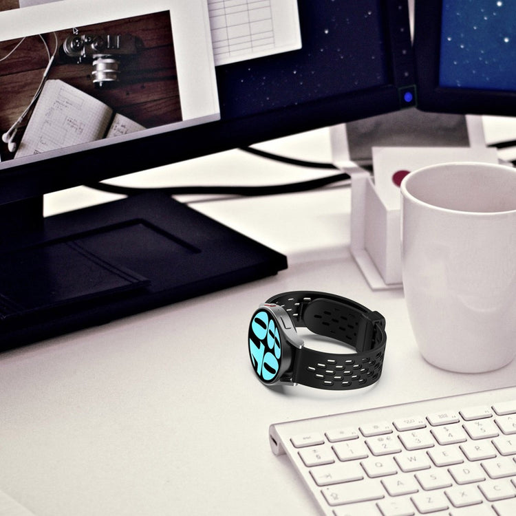 Vildt Smuk Metal Og Silikone Universal Rem passer til Smartwatch - Blå#serie_10