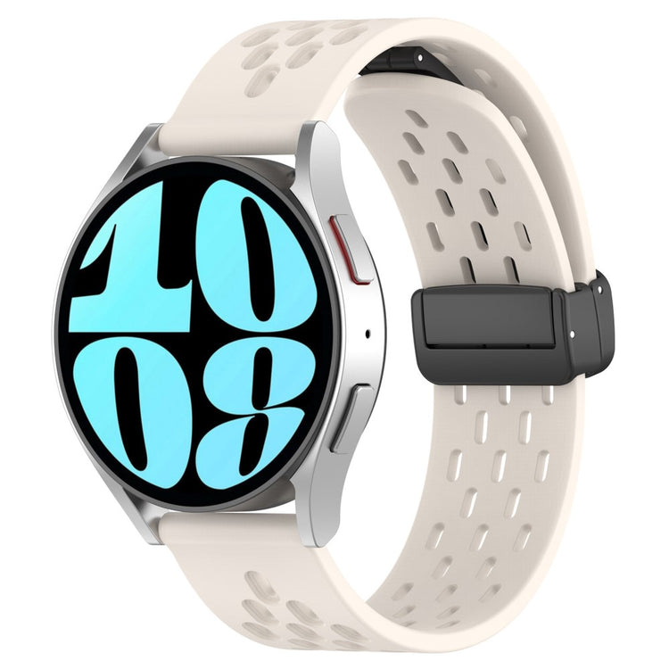 Vildt Smuk Metal Og Silikone Universal Rem passer til Smartwatch - Hvid#serie_15