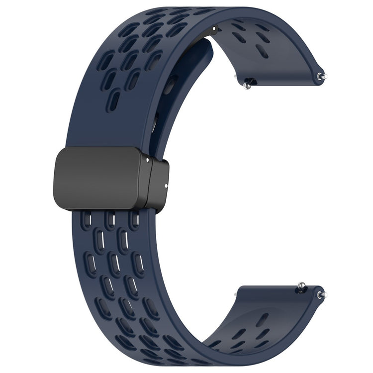 Vildt Smuk Metal Og Silikone Universal Rem passer til Smartwatch - Blå#serie_16