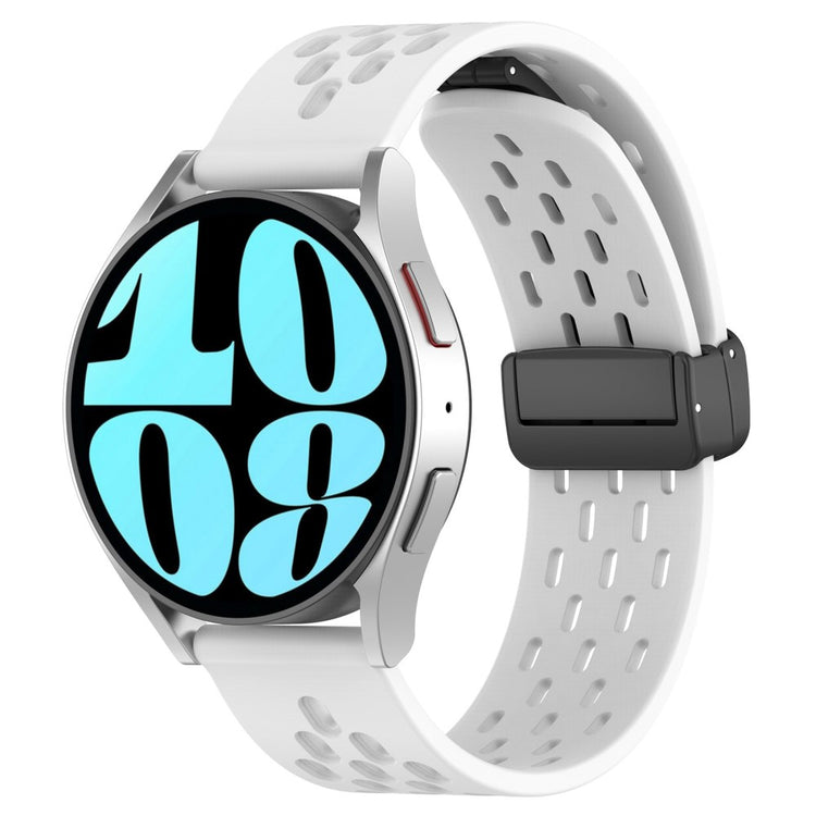 Vildt Smuk Metal Og Silikone Universal Rem passer til Smartwatch - Hvid#serie_2