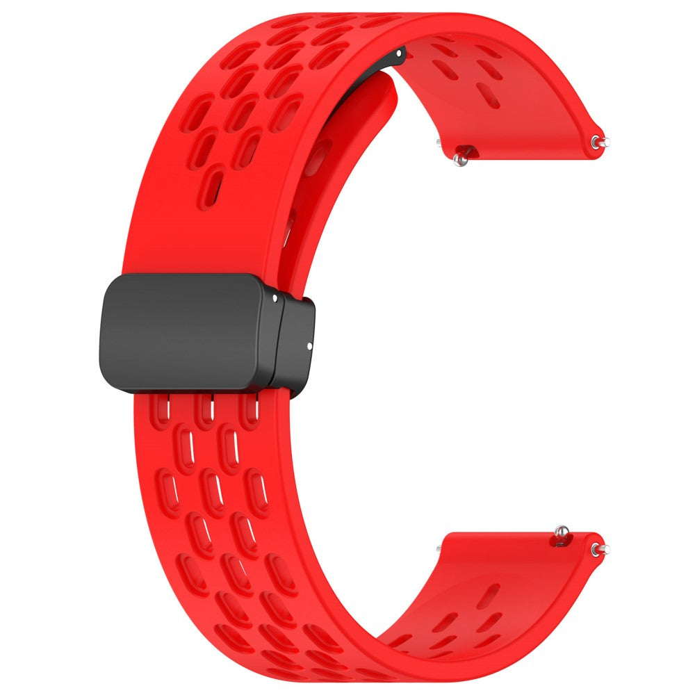 Vildt Smuk Metal Og Silikone Universal Rem passer til Smartwatch - Rød#serie_5