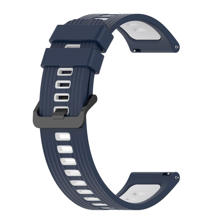 Smuk Metal Og Silikone Universal Rem passer til Smartwatch - Blå#serie_1