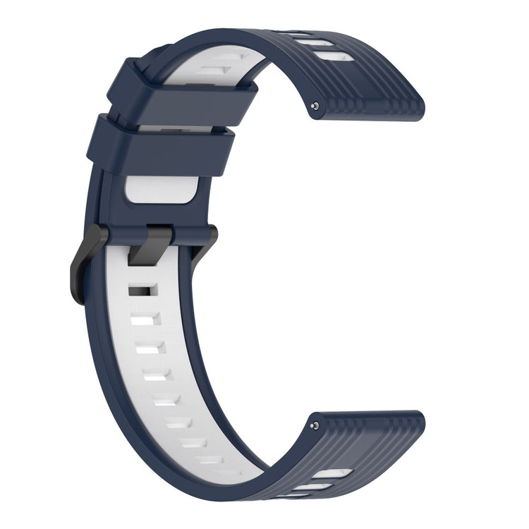 Smuk Metal Og Silikone Universal Rem passer til Smartwatch - Blå#serie_1