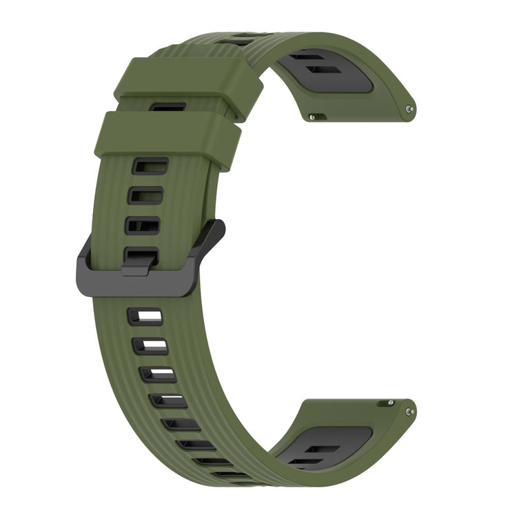 Smuk Metal Og Silikone Universal Rem passer til Smartwatch - Grøn#serie_2