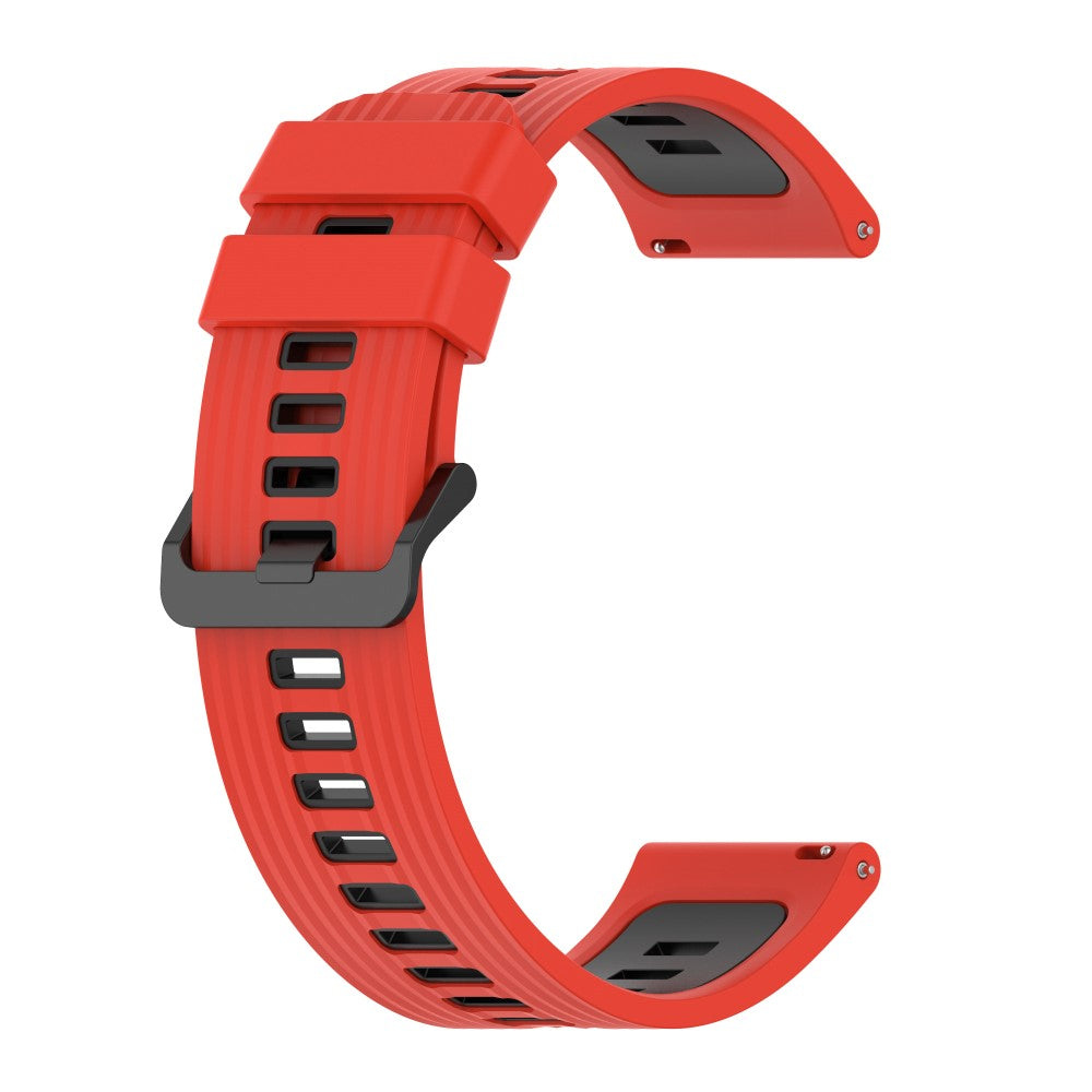 Smuk Metal Og Silikone Universal Rem passer til Smartwatch - Rød#serie_4