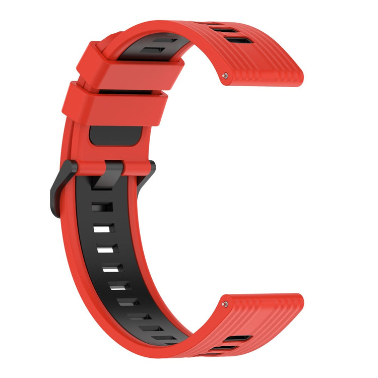 Smuk Metal Og Silikone Universal Rem passer til Smartwatch - Rød#serie_4