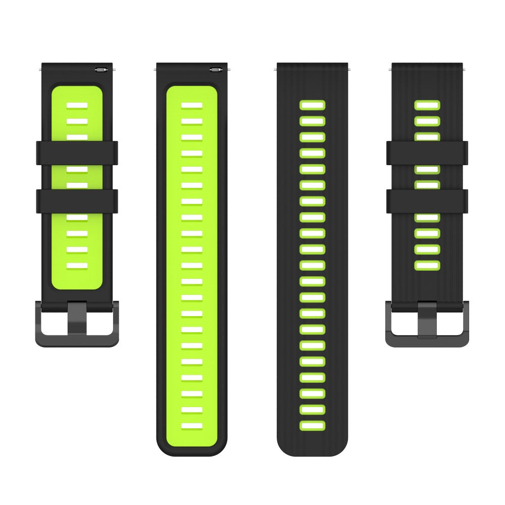Smuk Metal Og Silikone Universal Rem passer til Smartwatch - Grøn#serie_5