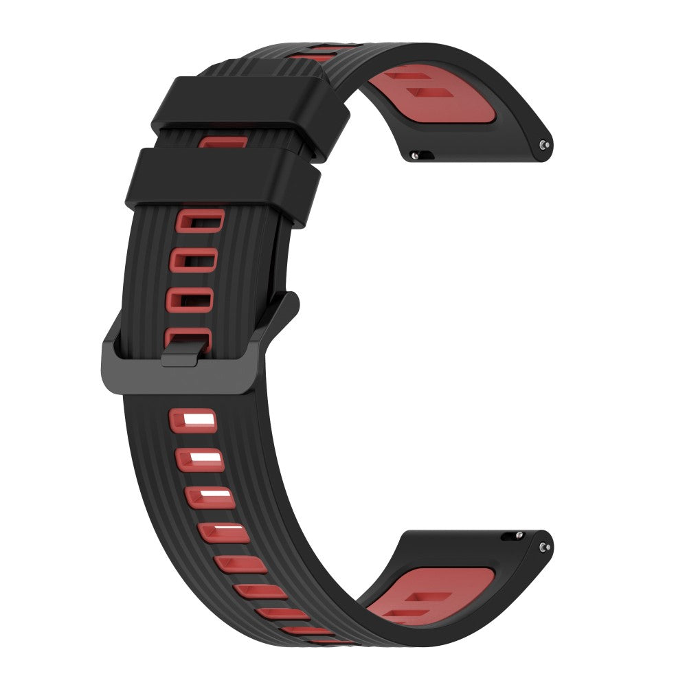 Smuk Metal Og Silikone Universal Rem passer til Smartwatch - Rød#serie_8