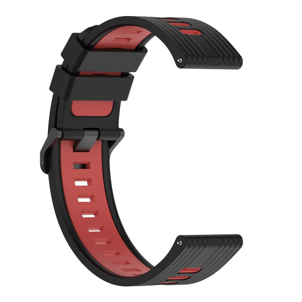 Smuk Metal Og Silikone Universal Rem passer til Smartwatch - Rød#serie_8