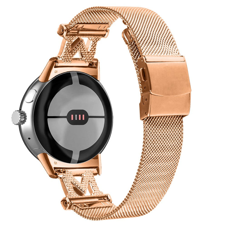 Super Flot Metal Og Rhinsten Rem passer til Google Pixel Watch - Pink#serie_2