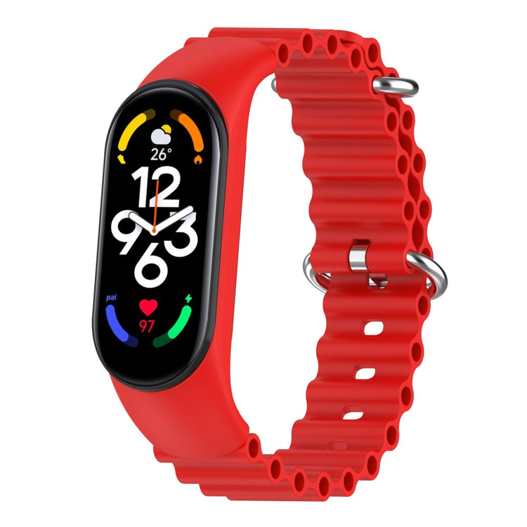 Alle Tiders Silikone Universal Rem passer til Xiaomi Smartwatch - Rød#serie_4