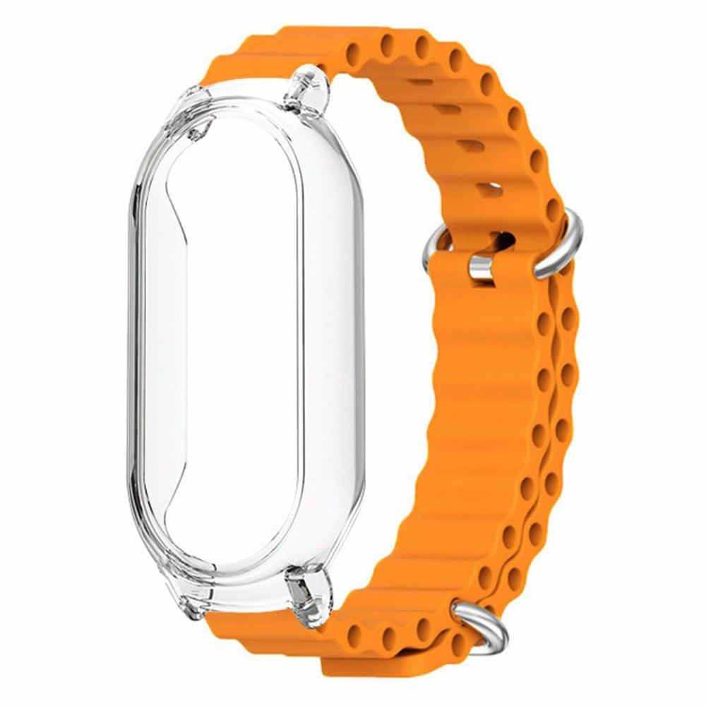 Meget Hårdfør Silikone Rem passer til Xiaomi Mi Band 7 - Orange#serie_2