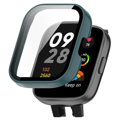 Meget Fed Cover med Skærmbeskytter i Plastik og Hærdet Glas passer til Xiaomi Redmi Band 3 - Grøn#serie_3