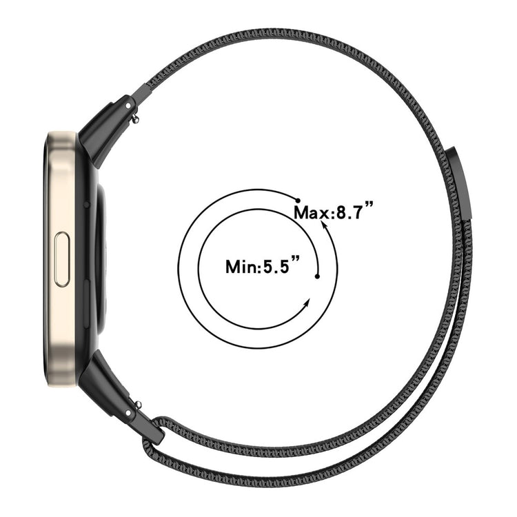 Metal Universal Rem passer til Xiaomi Redmi Watch 3 / Xiaomi Mi Watch Lite 3 - Sort#serie_1