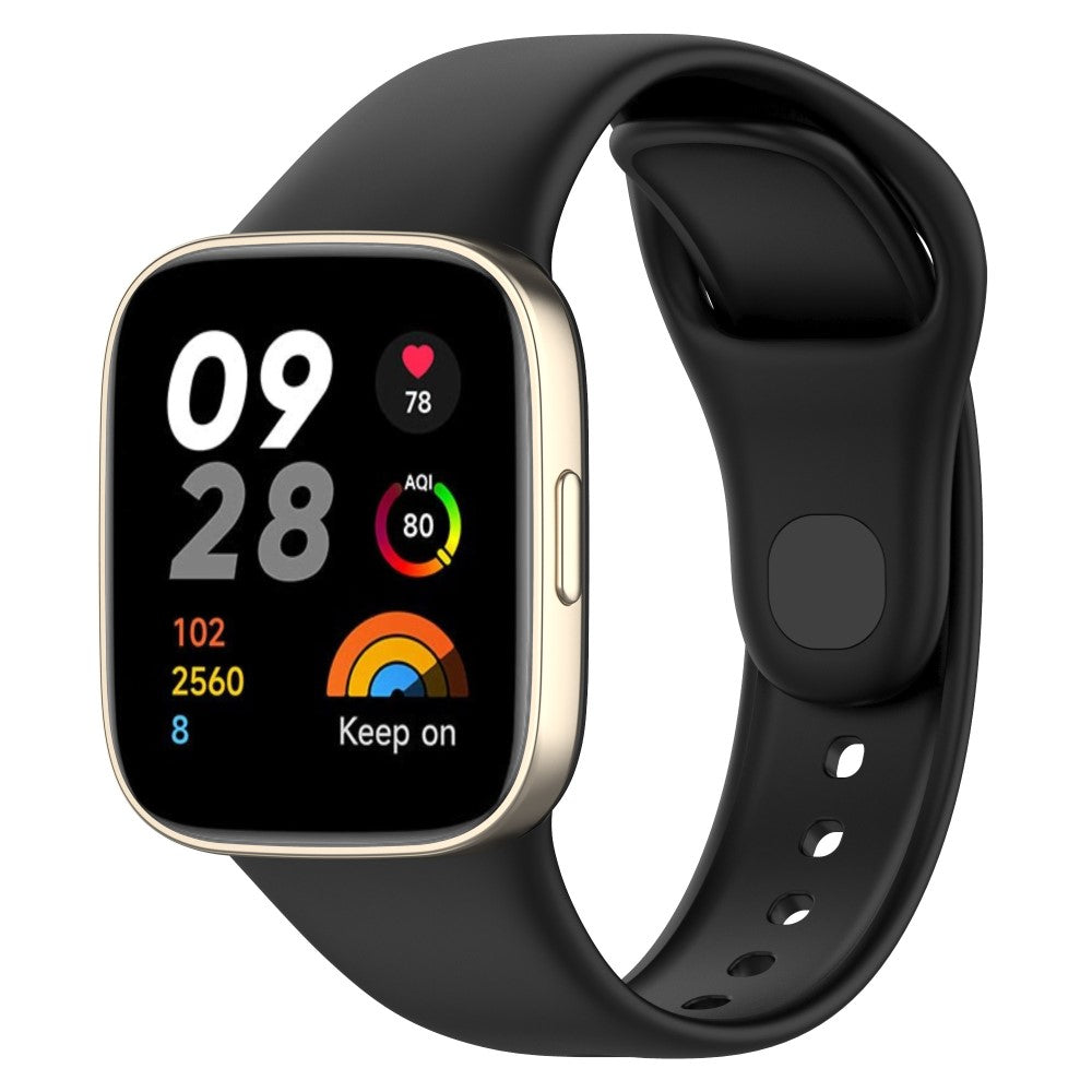 Silikone Universal Rem passer til Xiaomi Redmi Watch 3 / Xiaomi Mi Watch Lite 3 - Sort#serie_1