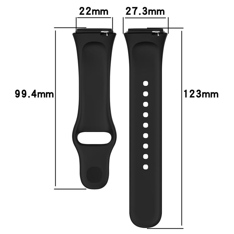 Silikone Universal Rem passer til Xiaomi Redmi Watch 3 Active / Xiaomi Mi Watch Lite 3 - Sort#serie_1