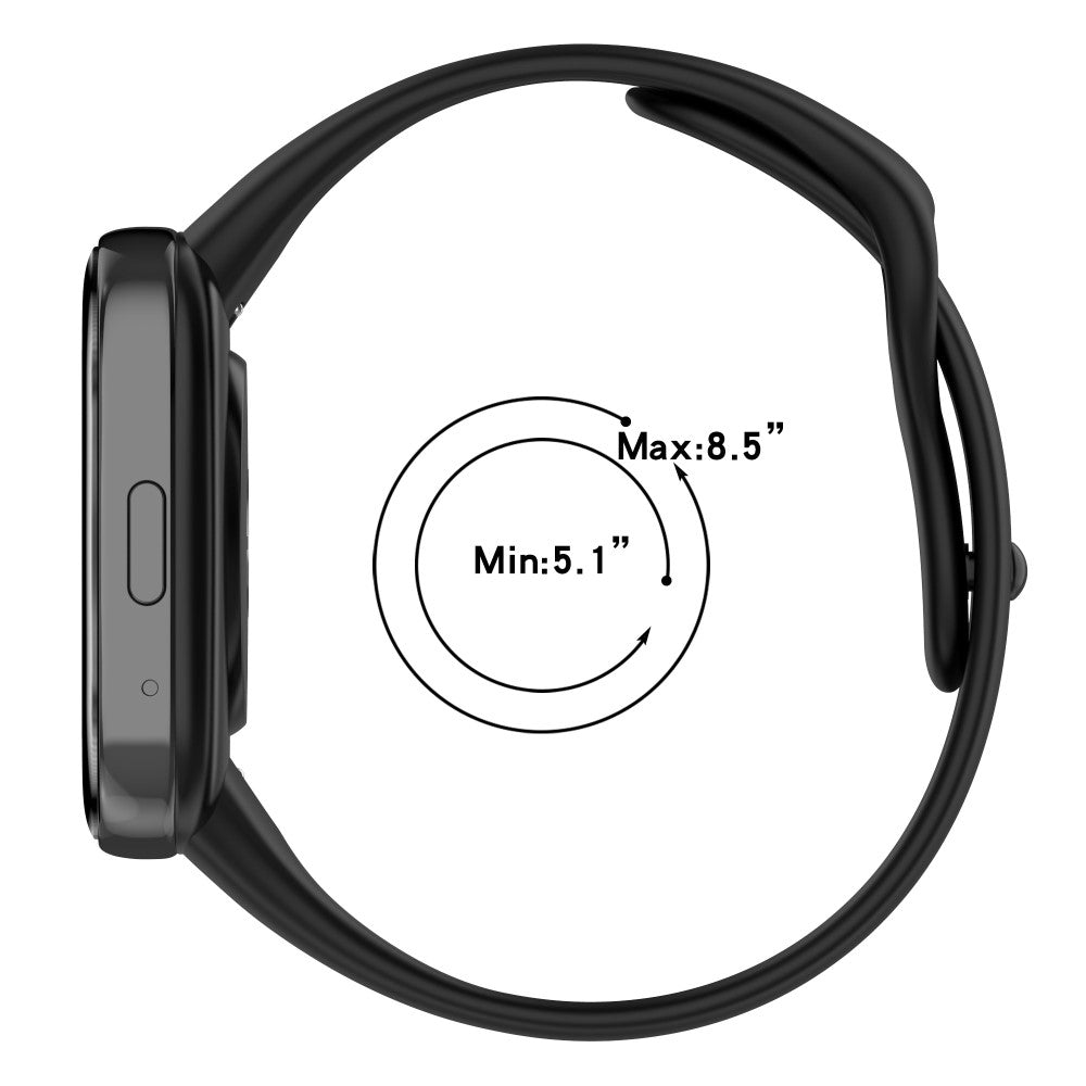 Silikone Universal Rem passer til Xiaomi Redmi Watch 3 Active / Xiaomi Mi Watch Lite 3 - Sort#serie_1