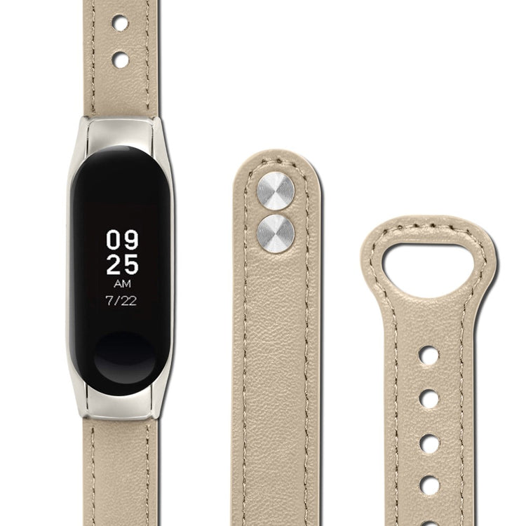 Mega Komfortabel Ægte Læder Rem passer til Xiaomi Smart Band 8 - Brun#serie_3