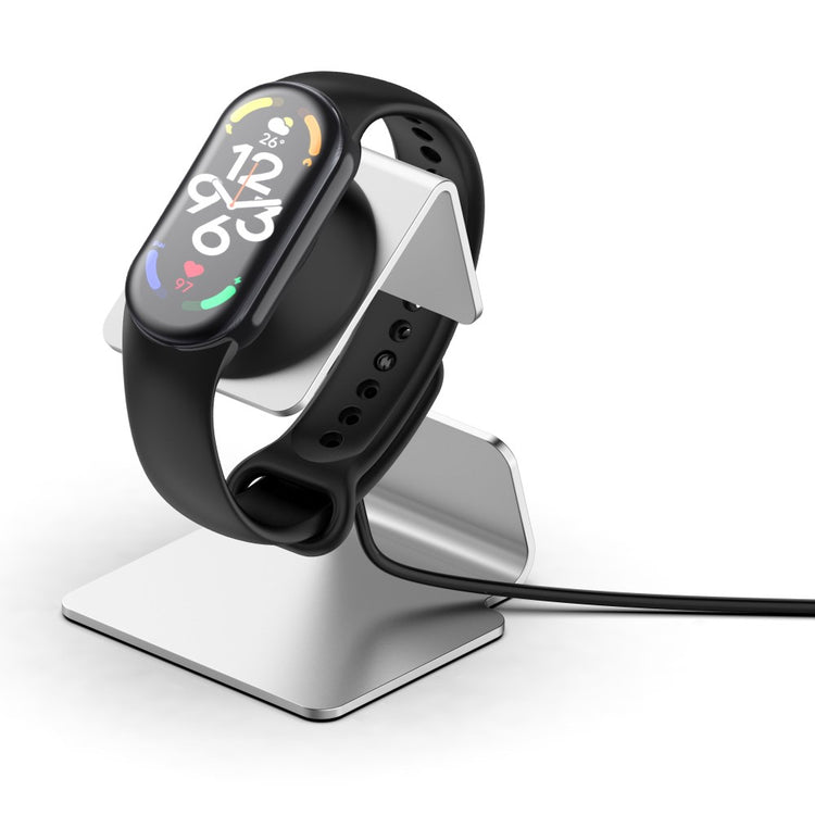 Metal Ladestation passer til Xiaomi Smart Band 8 - Sølv#serie_4