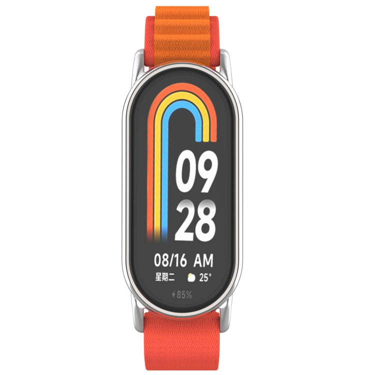 Meget Fed Nylon Rem passer til Xiaomi Smart Band 8 - Orange#serie_3