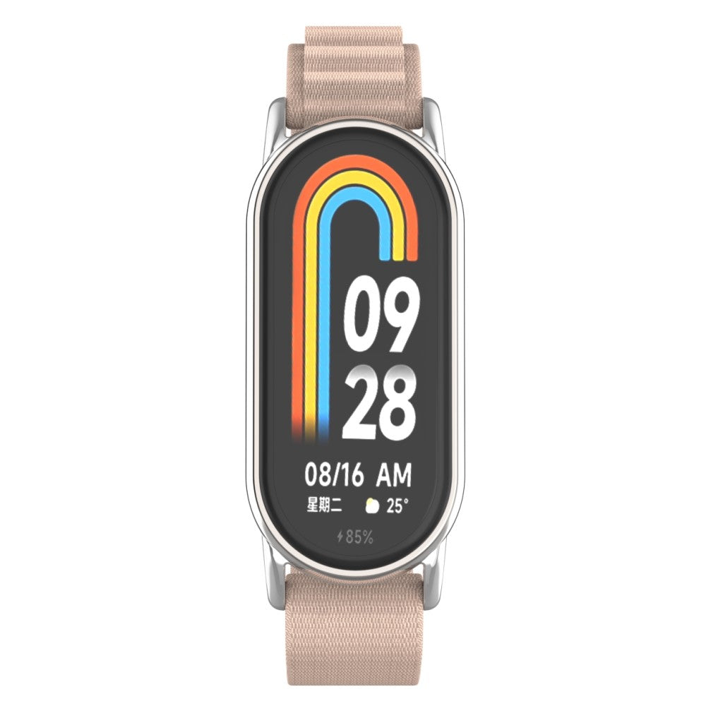 Meget Fed Nylon Rem passer til Xiaomi Smart Band 8 - Sølv#serie_5