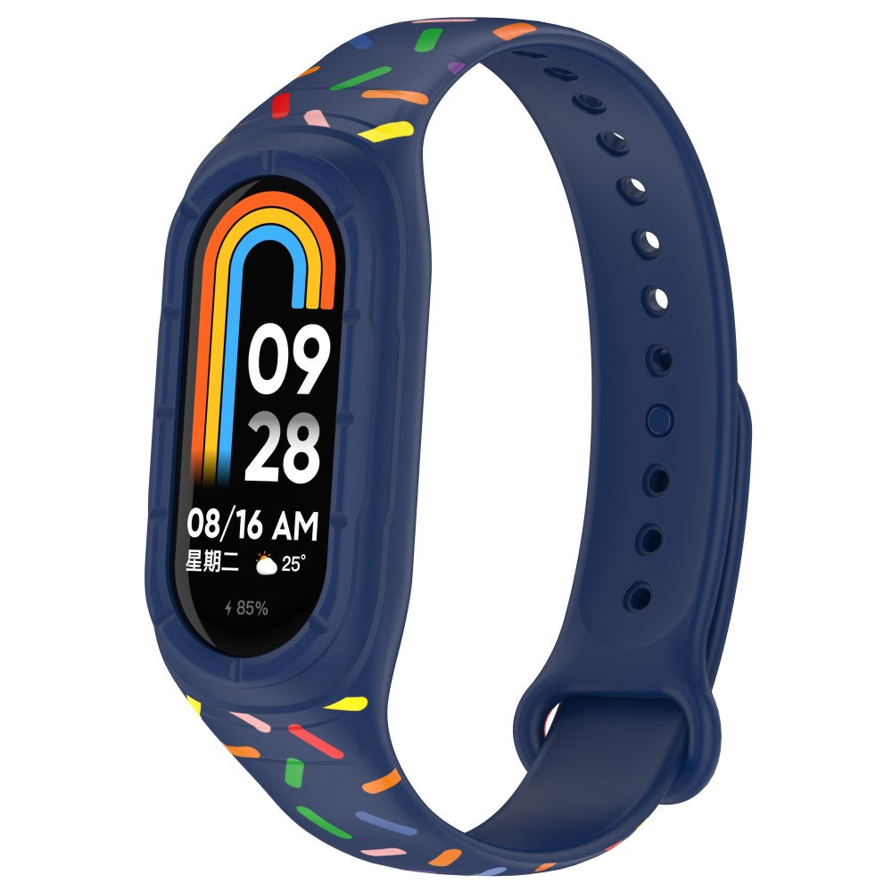 Rigtigt Godt Silikone Rem passer til Huawei Band 8 - Blå#serie_6