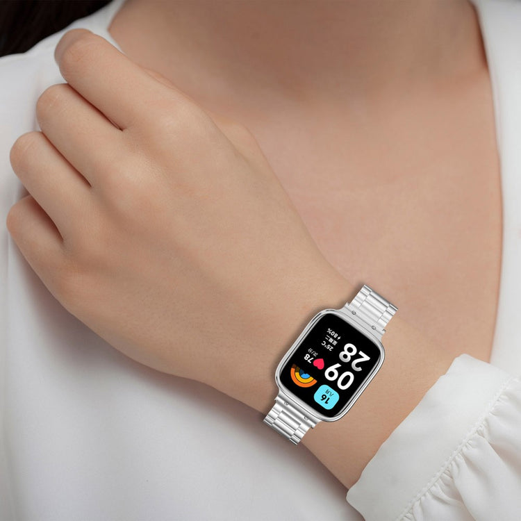 Metal Og Plastik Universal Rem passer til Xiaomi Redmi Watch 3 Active / Xiaomi Mi Watch Lite 3 - Sølv#serie_4