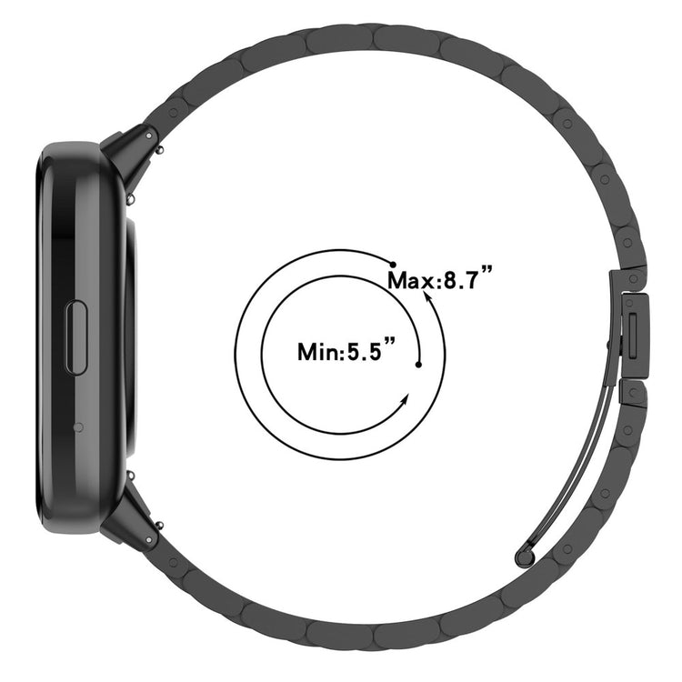 Metal Universal Rem passer til Xiaomi Redmi Watch 3 Active / Xiaomi Mi Watch Lite 3 - Sort#serie_1