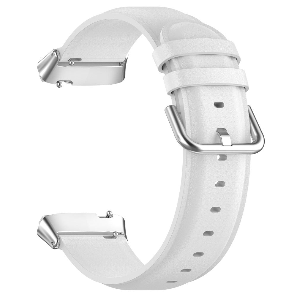 Ægte Læder Og Metal Universal Rem passer til Xiaomi Redmi Watch 3 Active / Xiaomi Mi Watch Lite 3 - Hvid#serie_2