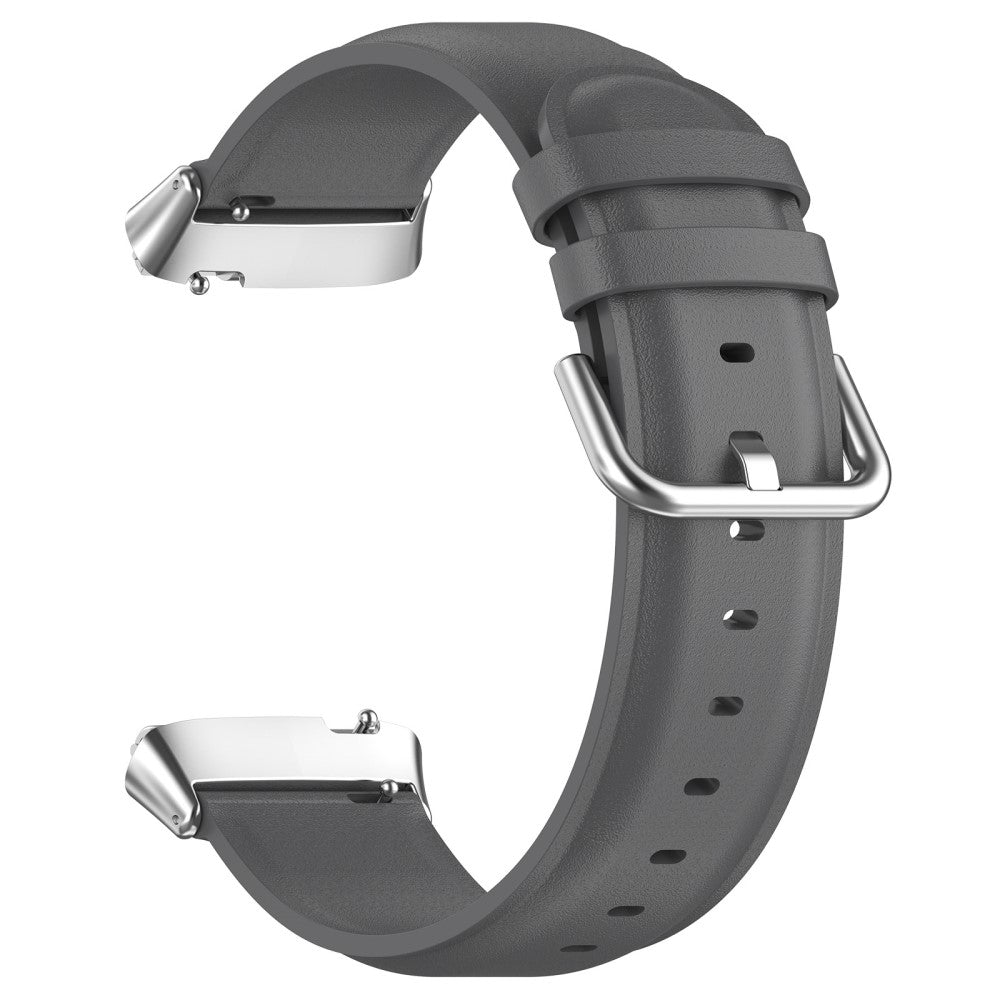 Ægte Læder Og Metal Universal Rem passer til Xiaomi Redmi Watch 3 Active / Xiaomi Mi Watch Lite 3 - Sølv#serie_4