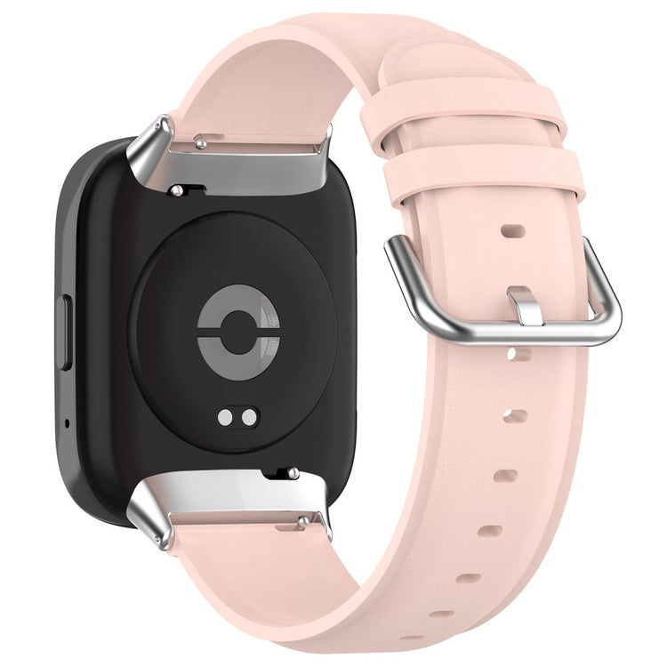 Ægte Læder Og Metal Universal Rem passer til Xiaomi Redmi Watch 3 Active / Xiaomi Mi Watch Lite 3 - Pink#serie_5